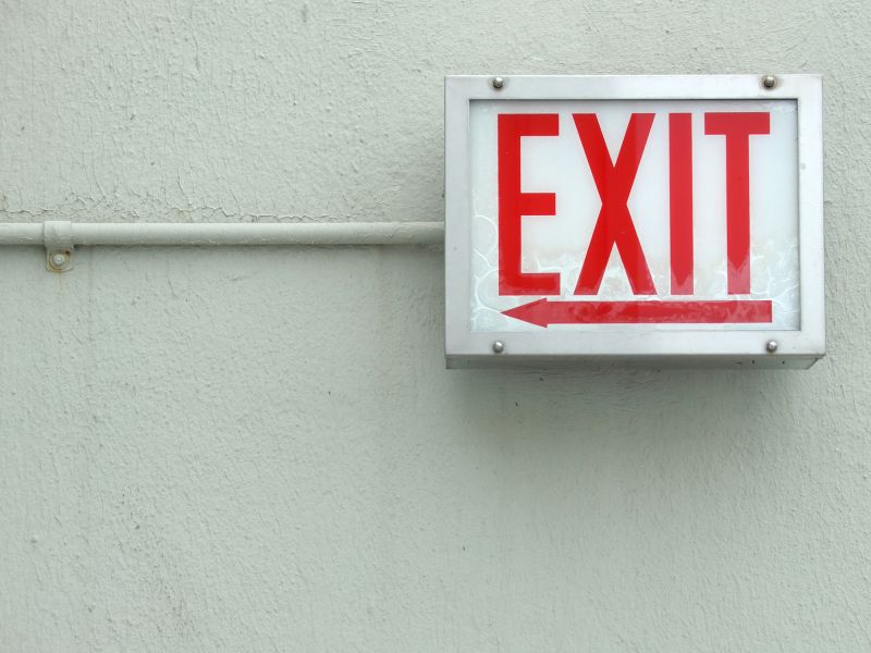 Fire Exit Sign Installation