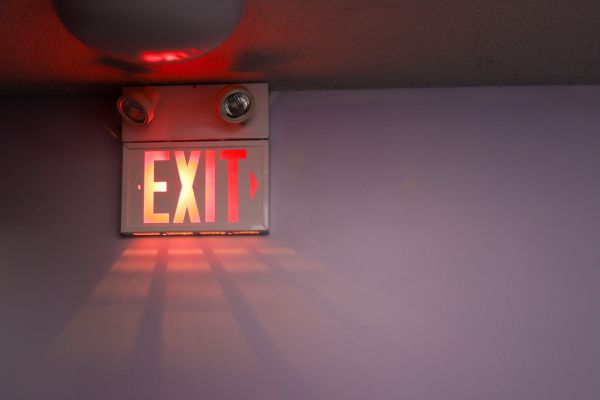 Exit Sign Hanging Installation